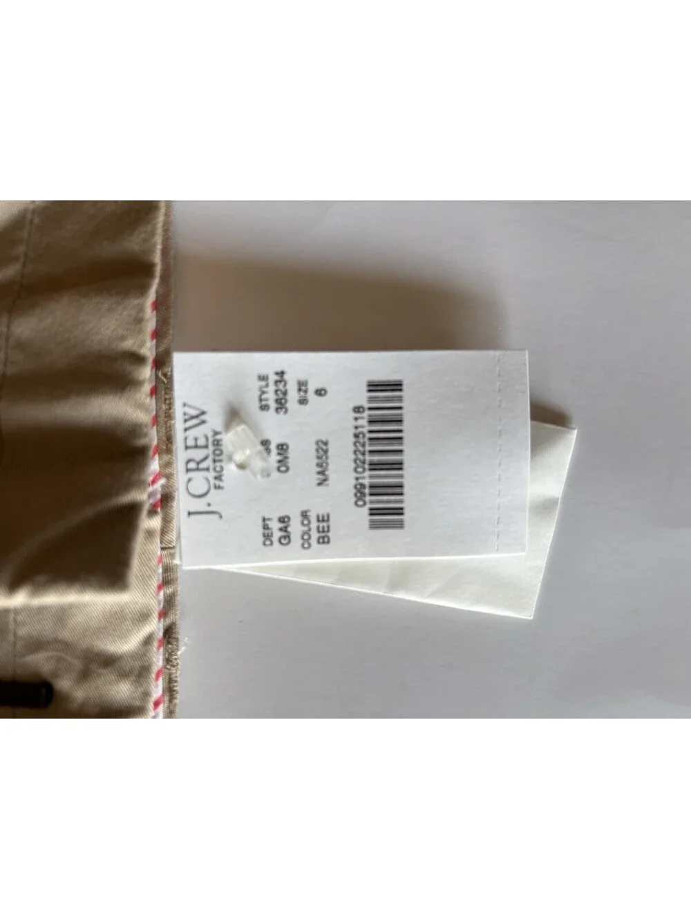 J.Crew Women's Beige Chino Shorts Size 6 Cotton Casual Flat Front